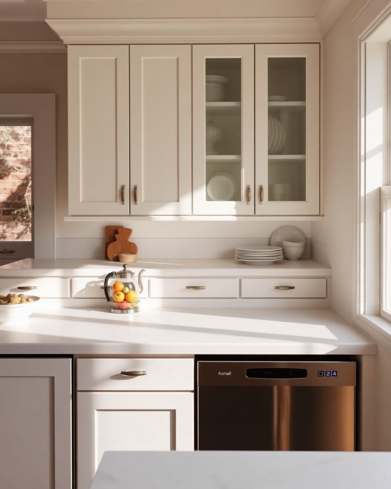 Bright, everyday townhome kitchen with natural daylight